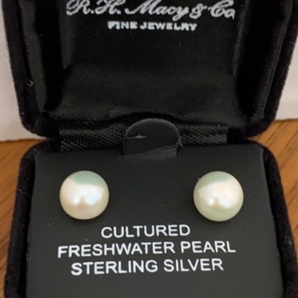 Freshwater Pearl Sterling Silver Earrings